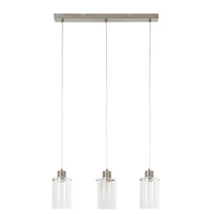 Vancouver 3Lt Hanging Lamp - Nickel/Black