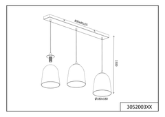 Ontario 3Lt Linear Pendant