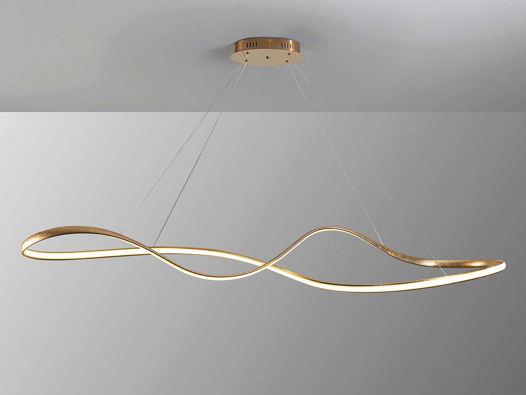 Lia Large LED Linear Pendant - Gold