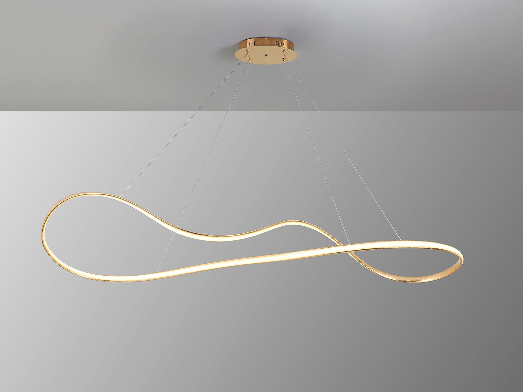 Lia Large LED Linear Pendant - Gold