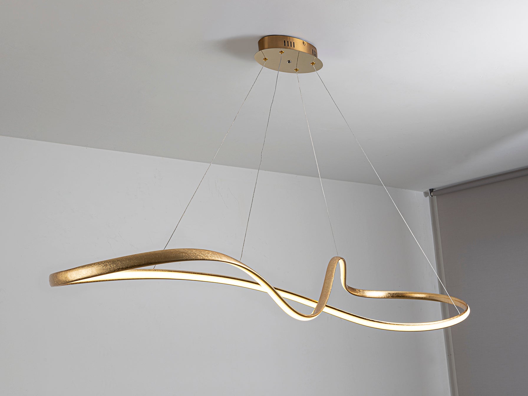 Lia Large LED Linear Pendant - Gold