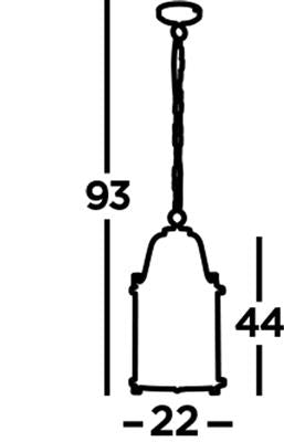 Grande Lantern 3Lt/8Lt/12LT Ceiling Pendant-  Chrome & Clear/ Black Glass