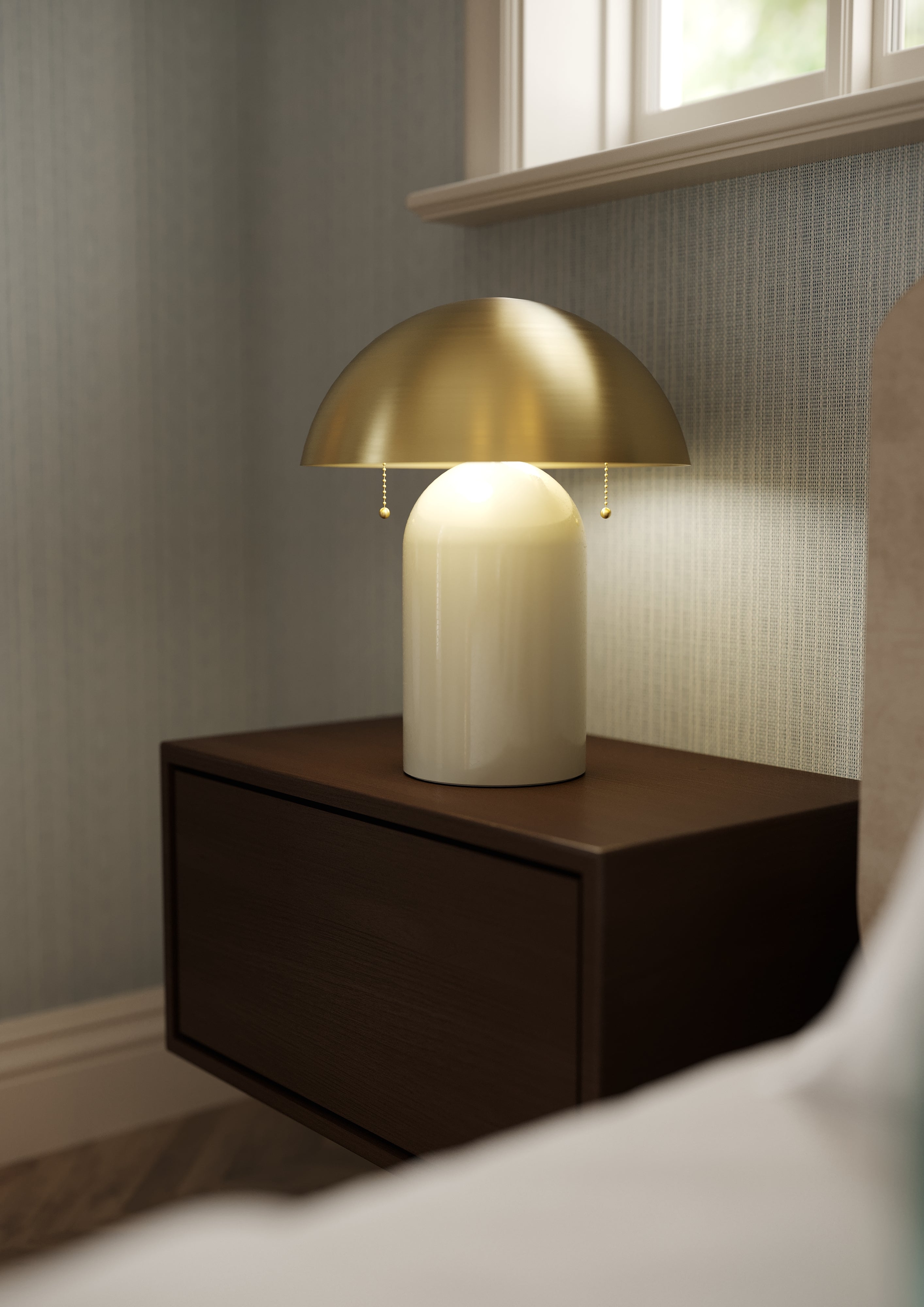 Gaia 1Lt Table Lamp - Aged Brass