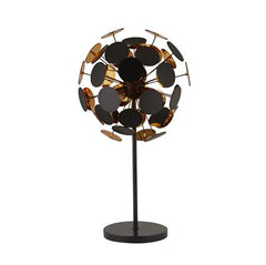 Discus 3Lt Table Lamp - Black & Gold