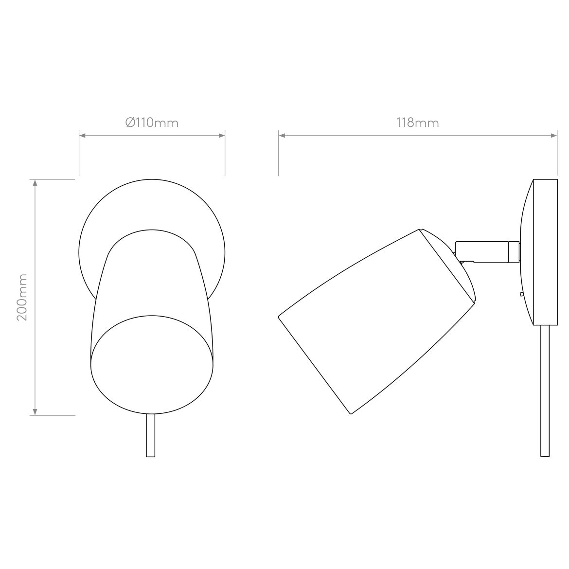 Carlton Plug-in Wall Light - Porcelain