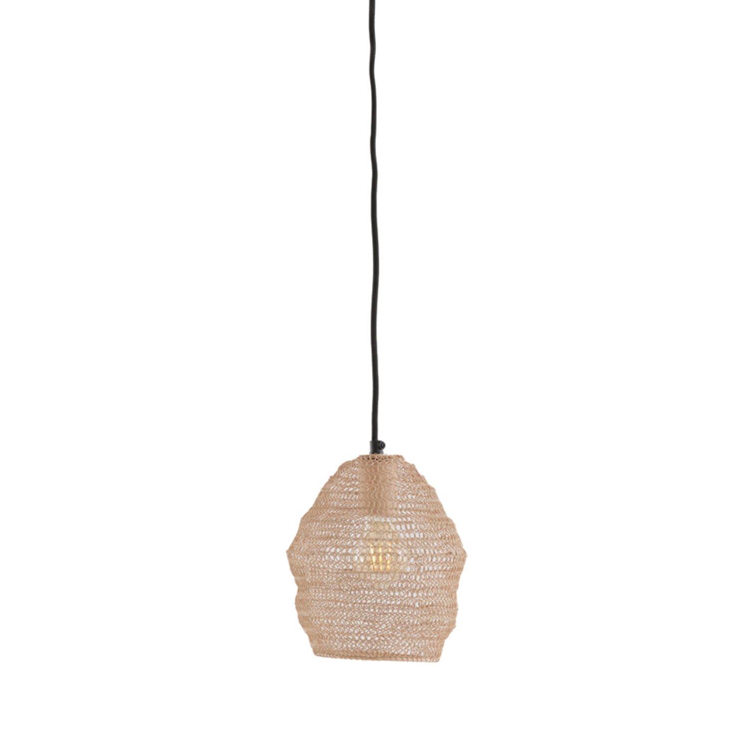 Nola Hanging Lamp - Shiny Black/Antique Bronze/Light Gold Finish