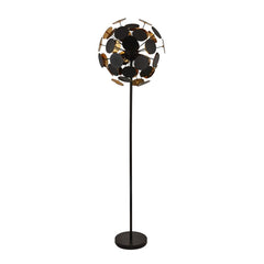 Discus 4Lt Floor Lamp - Black Metal, Black & Gold PC Discs E14