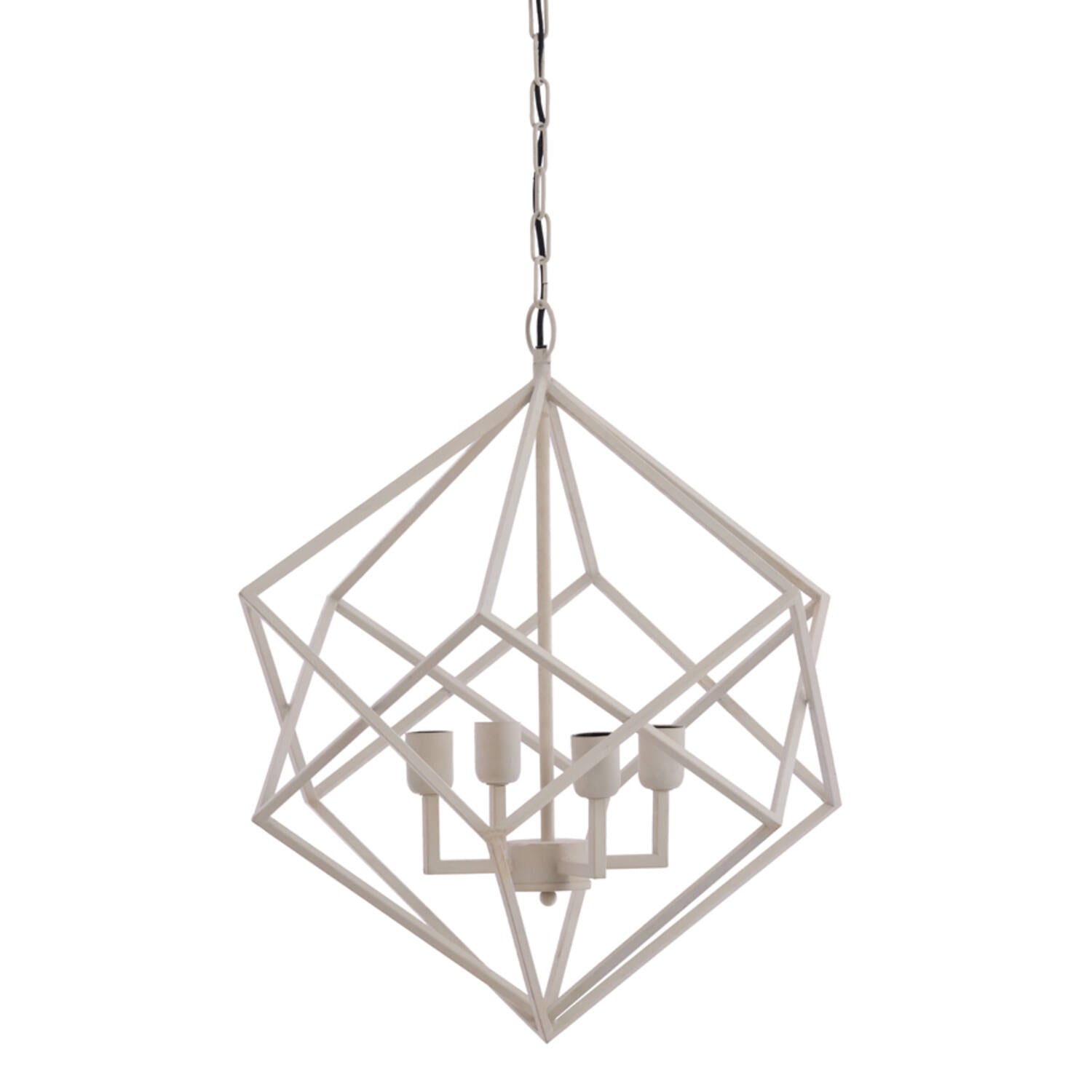 Drizella 3/4Lt Hanging Lamp - Matt Black/Cream Finish
