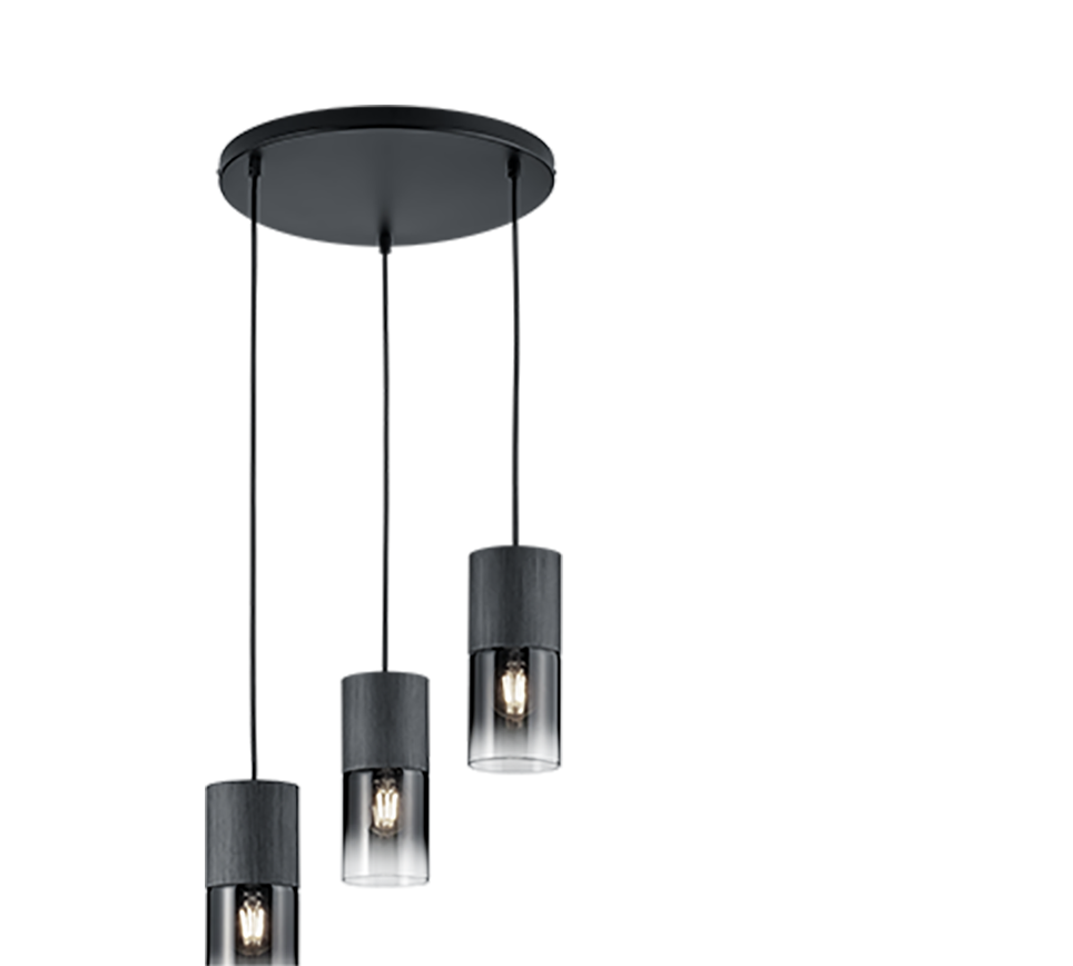 Robin 3/4Lt Linear Pendant - Black