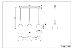 Chiron 3Lt Linear Pendant