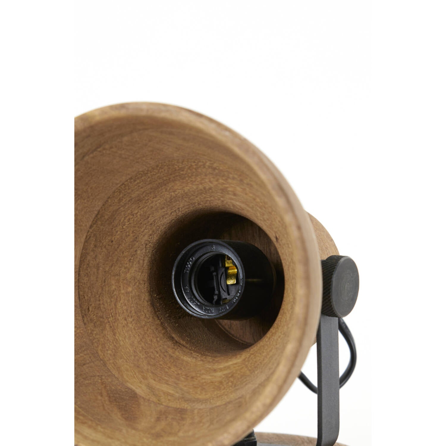 Ilanio Wall Lamp 21x17x19 Cm Wood Brown+Matt Black E27