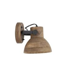 Ilanio Wall Lamp 21x17x19 Cm Wood Brown+Matt Black E27