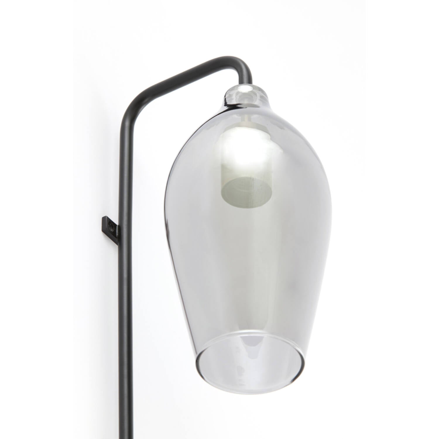 Lukaro Wall Lamp 28x20x65 Cm Glass Smoked+Matt Black E27