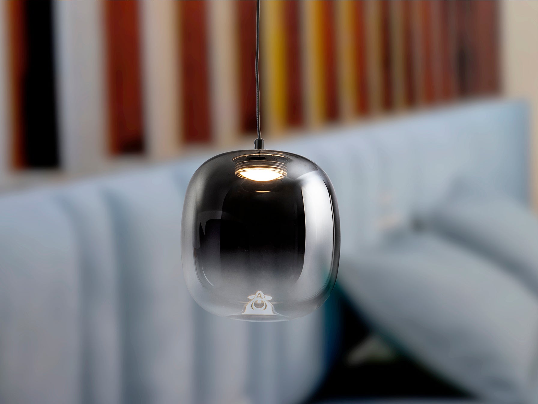 Onice Single Pendant Light-  Black-Smoke Finish