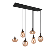 Lumina 6/8Lt Linear Pendant - Amber/Black