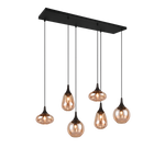 Lumina 6/8Lt Linear Pendant - Amber/Black