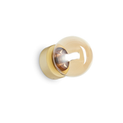 Perlage Wall Light Fitting - Amber/ Brass/Black Finish