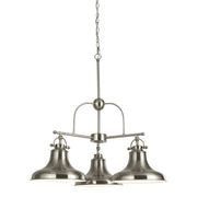 Dallas 3Lt Multi-Arm Pendant - Satin Silver