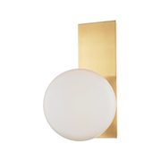 Hinsdale 1Lt Wall Sconce - Aged Brass