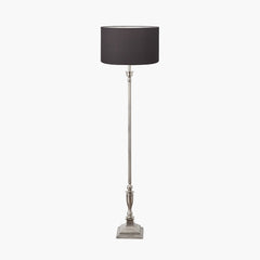 Canterbury Floor Lamp with Handloom Cylinder Lampshade