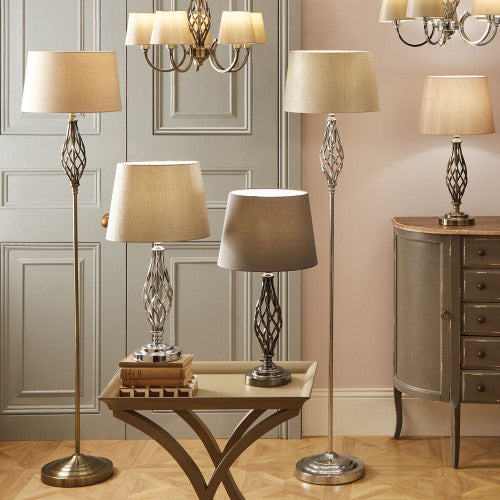 Jenna Metal Twist Detail Floor Lamp