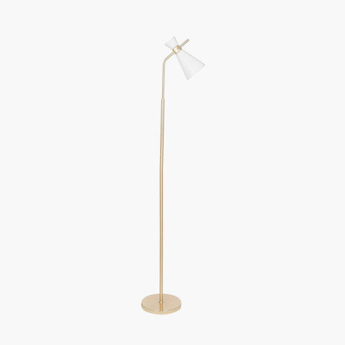 Monroe Smoke Waisted Glass and Silver Metal Floor Lamp