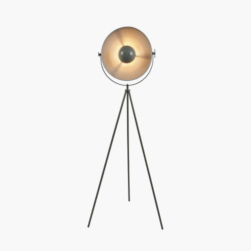 Sona Grey and Silver Diffused Tripod Floor Lamp