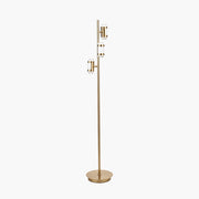 Alondra Gold Metal and White Glass LED Floor Lamp