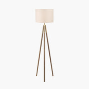 Vali Wood Grain Tripod Floor Lamp