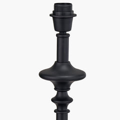 Emilio Matt Black Candlestick Floor Lamp Base