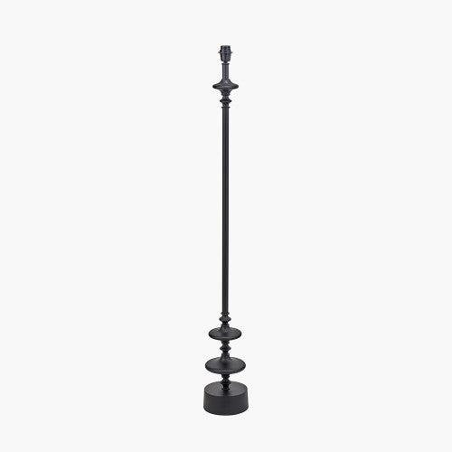 Emilio Matt Black Candlestick Floor Lamp Base