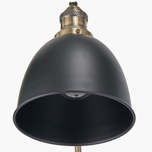 Augusto Black and Gold Task Floor Lamp
