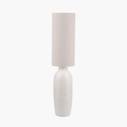 Linnea White Grooved Ceramic Floor Lamp