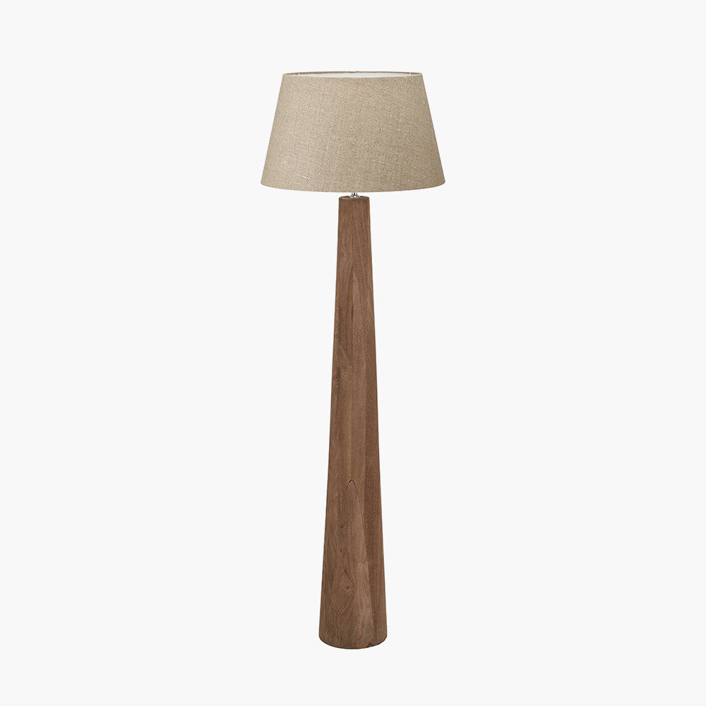 Esha Wood Floor Lamp Base - Choice of Shades