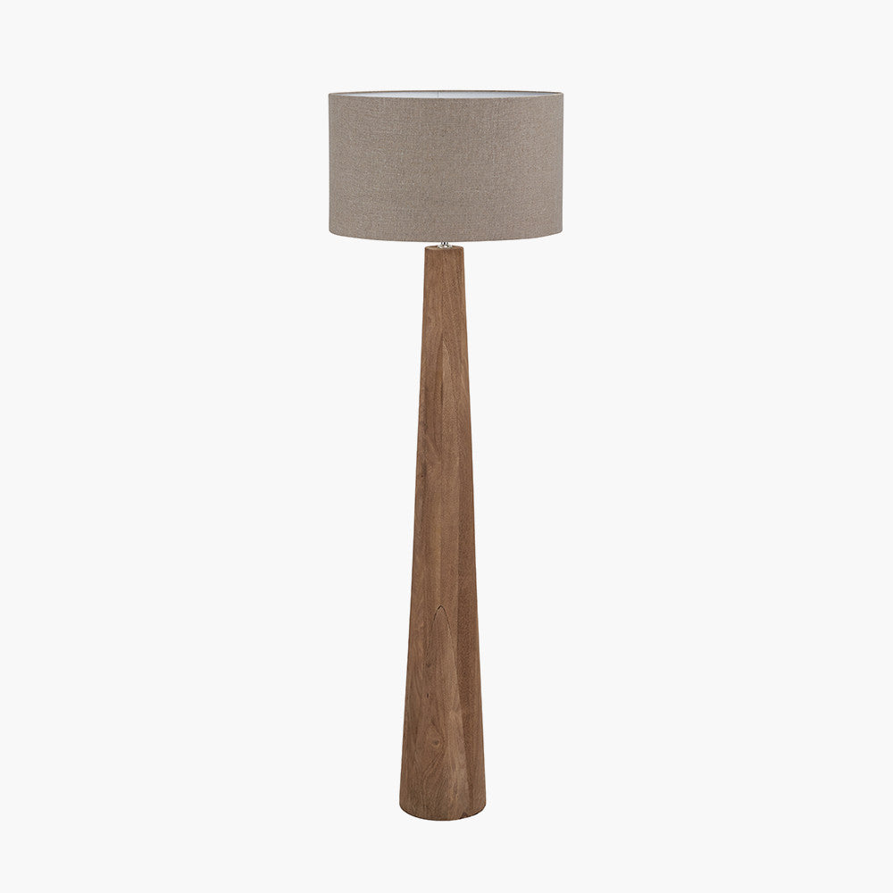 Esha Wood Floor Lamp Base - Choice of Shades