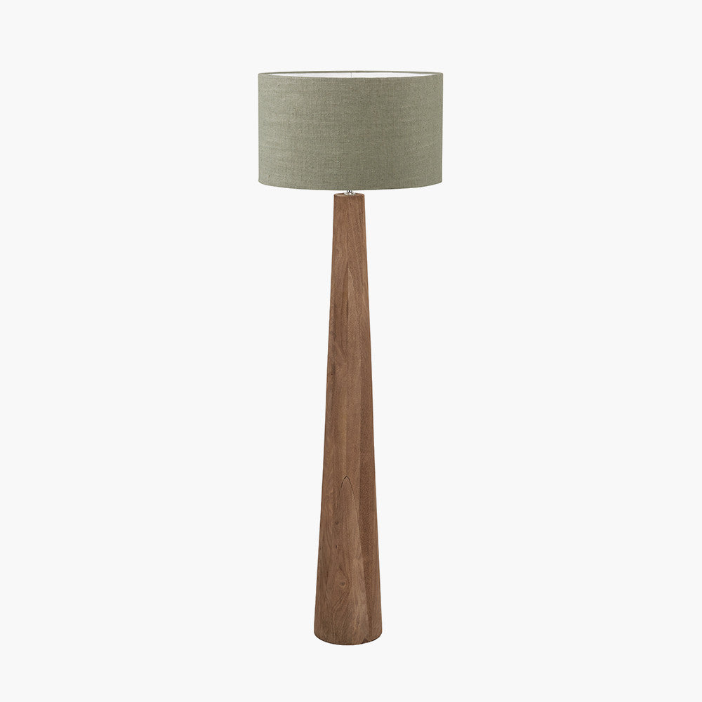 Esha Wood Floor Lamp Base - Choice of Shades
