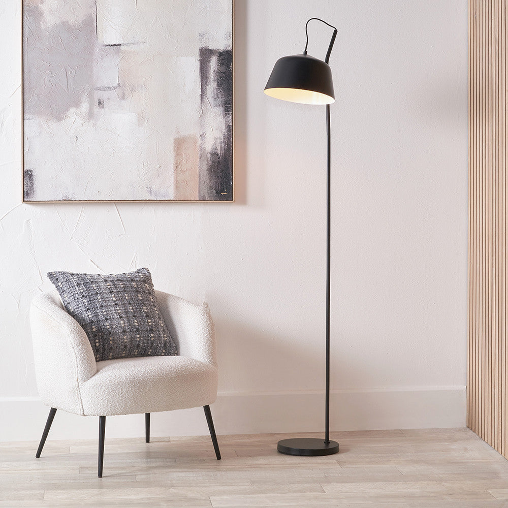 Amalie Retro Task Floor Lamp - Black/Grey