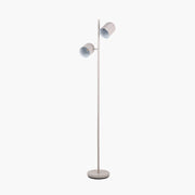Finn Two Head Floor Lamp - Grey/Mulberry