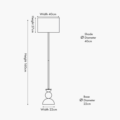 Vala Graphite Metal Ball Floor Lamp