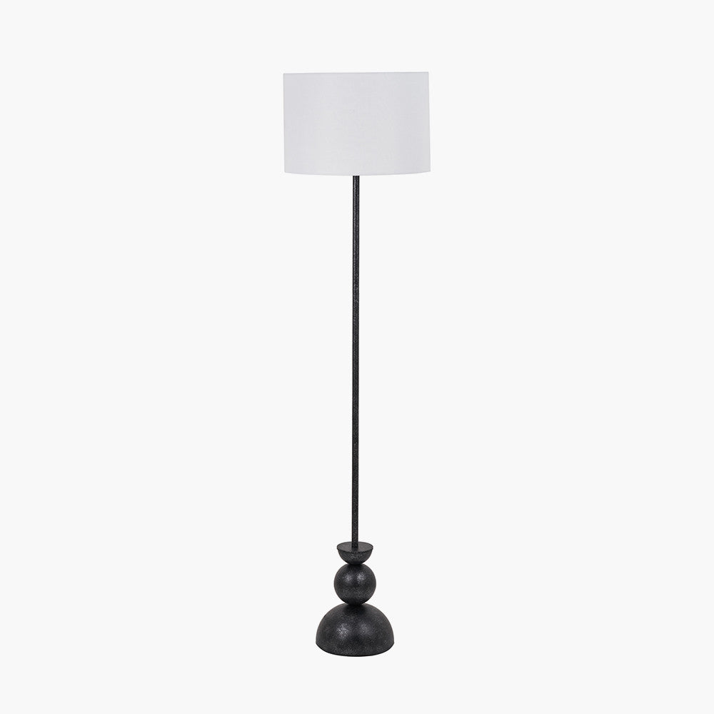 Vala Graphite Metal Ball Floor Lamp