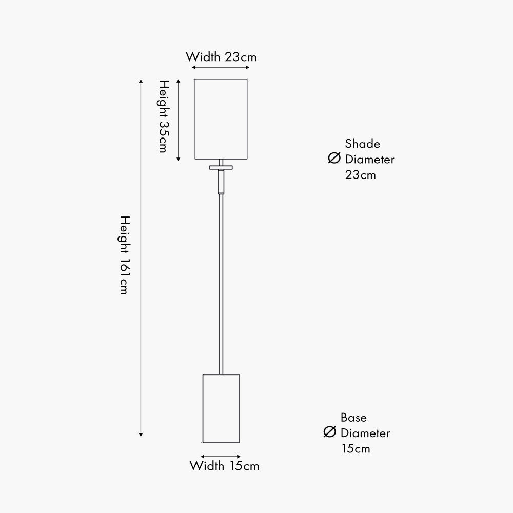 Bonham Floor Lamp - Wood & Silver