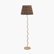 Palau Rattan Wave Floor Lamp - Choice of Shade