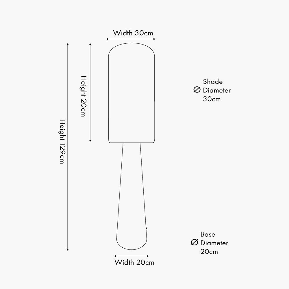 Mirissa White Slubby Handloom Fabric Floor Lamp