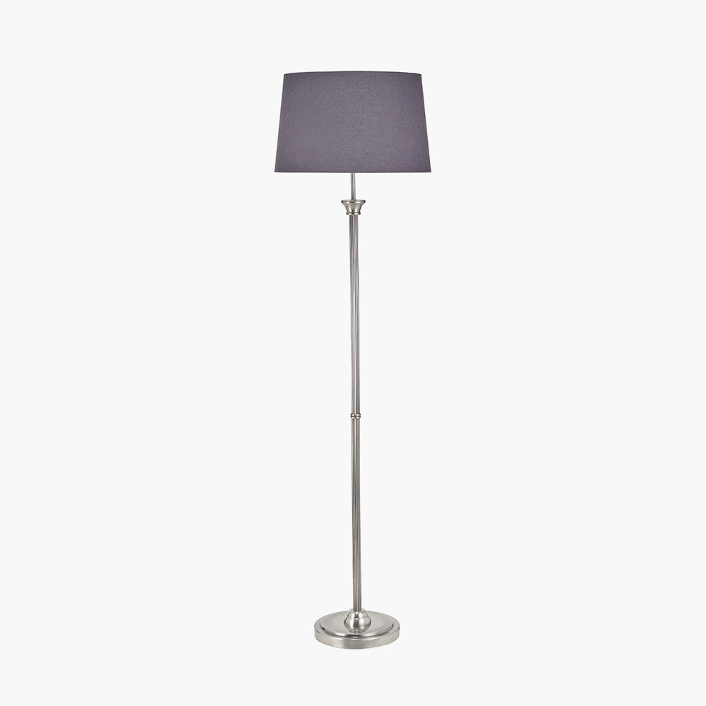 Salvatore Antique Silver Floor Lamp - Choice of Shade