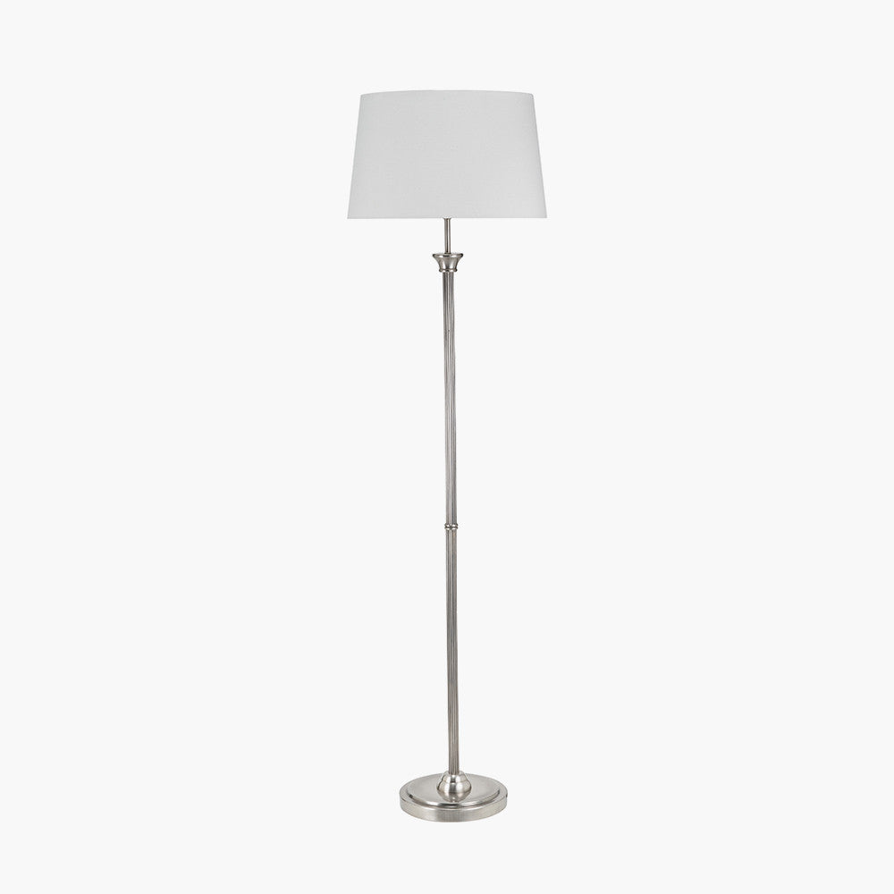 Salvatore Antique Silver Floor Lamp - Choice of Shade
