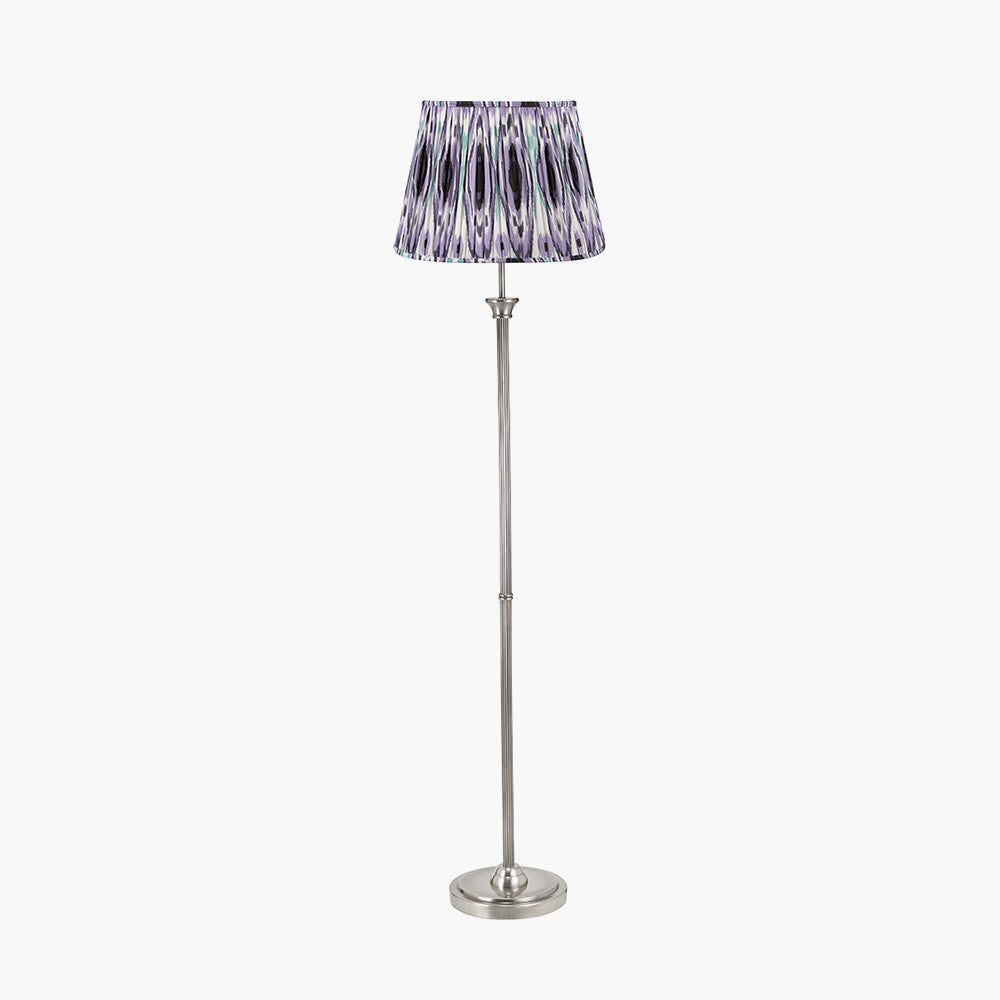 Salvatore Antique Silver Floor Lamp - Choice of Shade