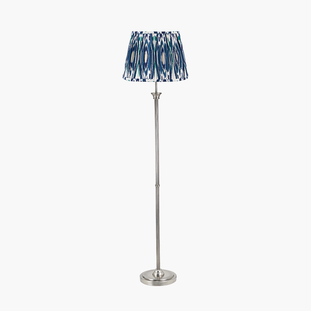 Salvatore Antique Silver Floor Lamp - Choice of Shade
