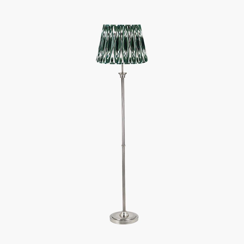 Salvatore Antique Silver Floor Lamp - Choice of Shade