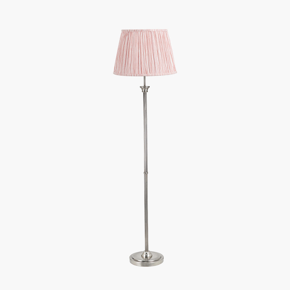Salvatore Antique Silver Floor Lamp - Choice of Shade