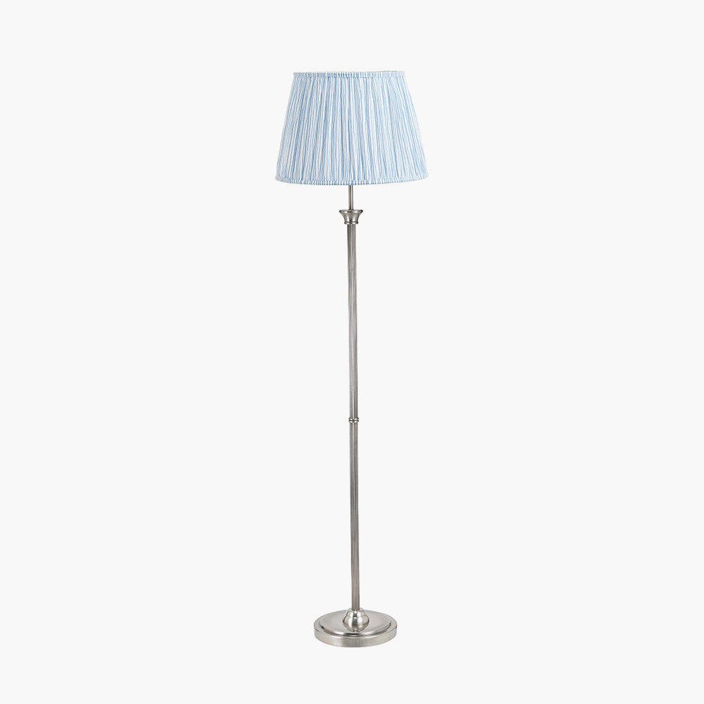 Salvatore Antique Silver Floor Lamp - Choice of Shade